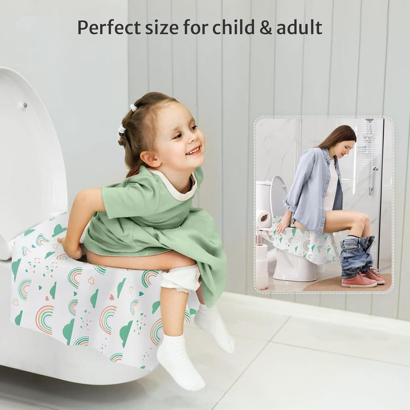 30 Count Toilet Seat Covers Disposable for & Adults, , Portable Package for Travel, Potty