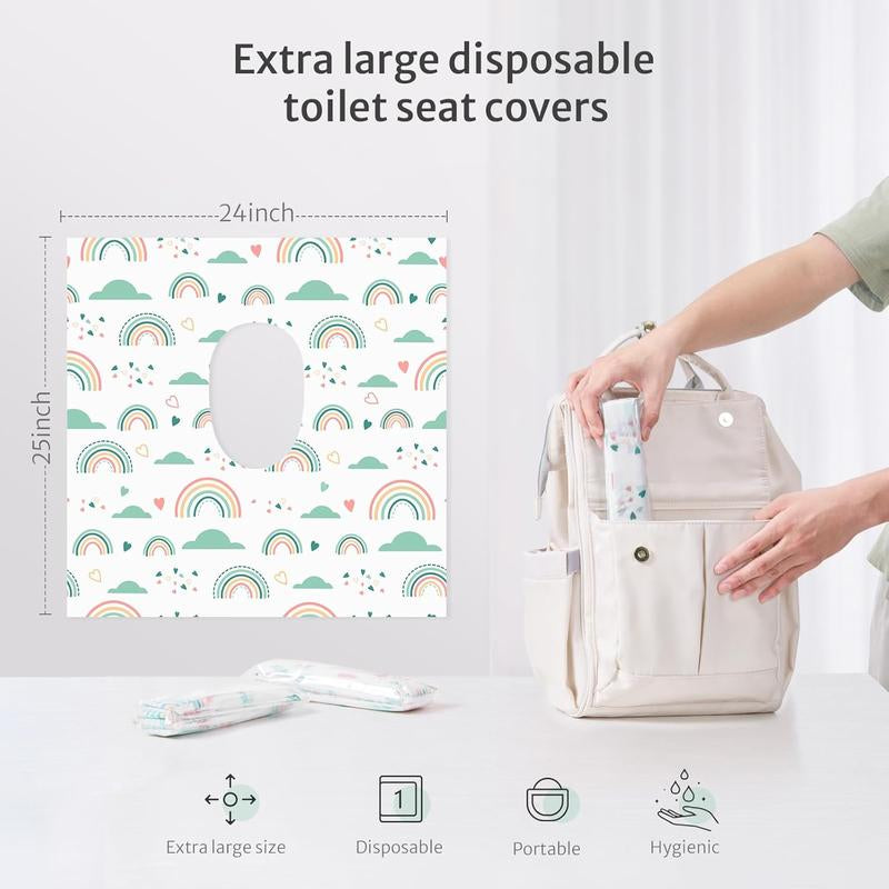 30 Count Toilet Seat Covers Disposable for & Adults, , Portable Package for Travel, Potty