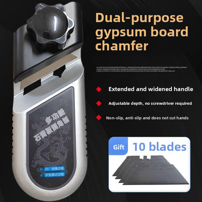 New dual-purpose gypsum board v-chamfering
